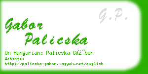 gabor palicska business card